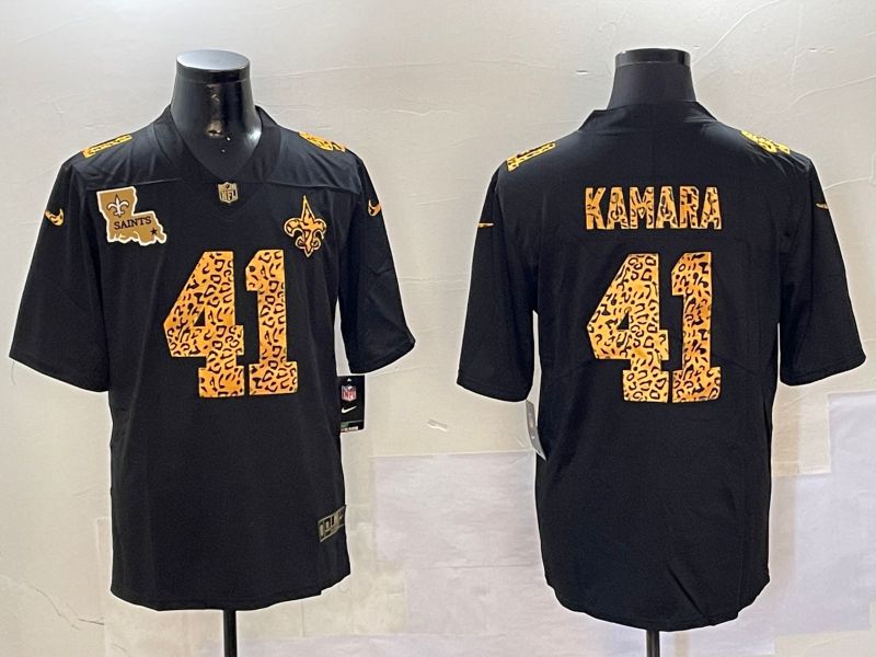 Men New Orleans Saints #41 Kamara Black 2024 Nike Limited NFL Jersey style 01081